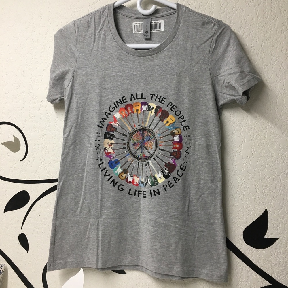 Next Level graphic tee "imagine all the people..."